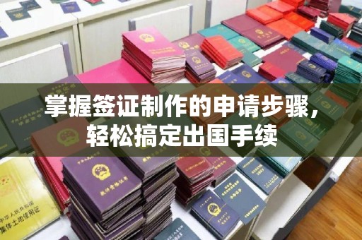 南溪掌握签证制作的申请步骤，轻松搞定出国手续