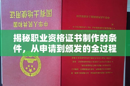 南溪揭秘职业资格证书制作的条件，从申请到颁发的全过程