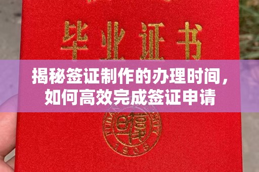南溪揭秘签证制作的办理时间，如何高效完成签证申请