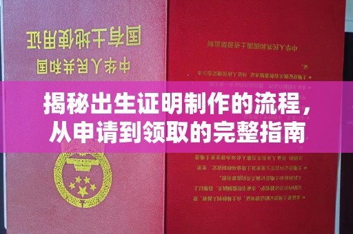 南溪揭秘出生证明制作的流程，从申请到领取的完整指南